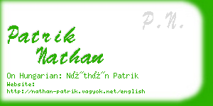 patrik nathan business card